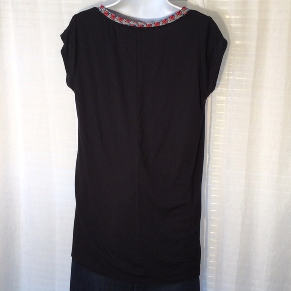 The Limited Print Button Cap Sleeve Blouse Sz M - Picture 4 of 11